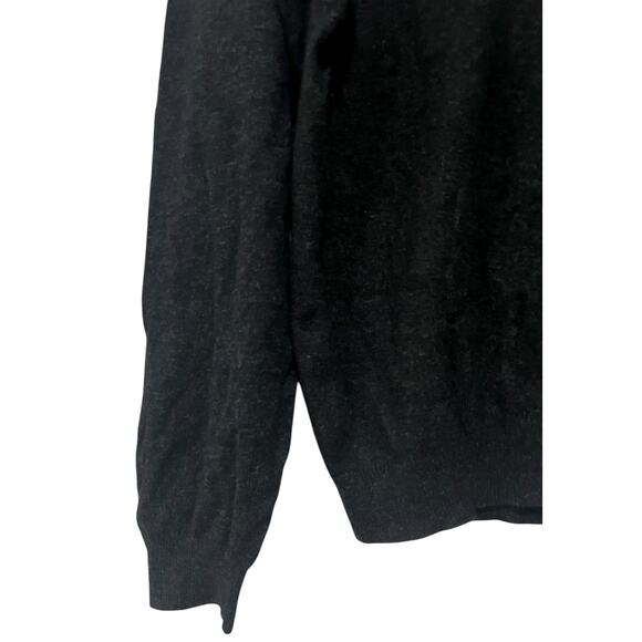 Geoffrey Beene Dark Gray Sweater Crew Neck Pullover Knit Silk Blend Men's Large - Picture 4 of 6
